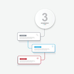 Fototapete -  Infographic 3 options design elements for your business data. Vector Illustration