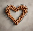 © JKLoma - A unique way of arranging almonds in the form of a heart using a wire frame , heart shape, unique, almonds