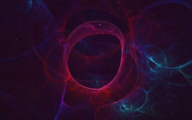 Wall Mural - 3D rendering abstract fractal light background