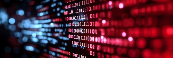 Captivating abstract blue background featuring binary data.