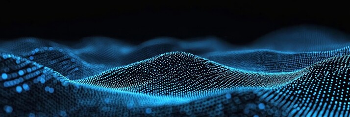 conceptual visualization of big data and machine learning