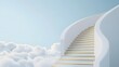 © pkproject - Spiral Staircase Reaching into Clouds,Symbolizing Ambition and Continuous Growth