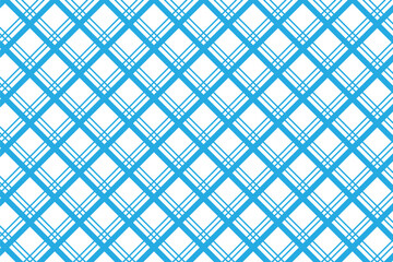 Wall Mural - simple abstract sky color creative geometric line diagonal line pattern Blue and white plaid pattern