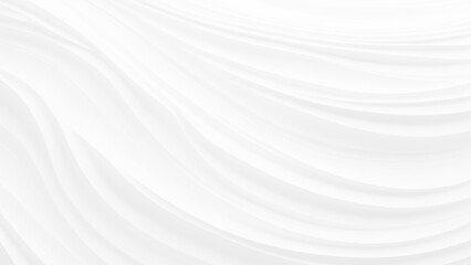 Aufkleber - White wave background. Wavy stripes abstract background white gray pattern. Abstract 3d white wave modern minimal background. 