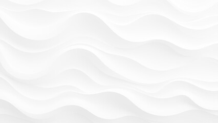 Aufkleber - White wave background. Wavy stripes abstract background white gray pattern. Abstract 3d white wave modern minimal background. 