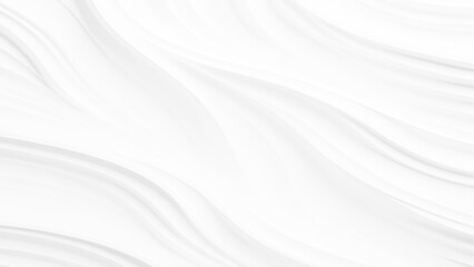Aufkleber - White wave background. Wavy stripes abstract background white gray pattern. Abstract 3d white wave modern minimal background. 