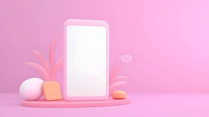 Minimalist Mobile App Showcase on Lavender Gradient Background