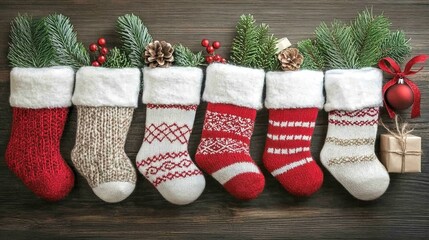 Wall Mural - Christmas Stocking Festive Holiday Decor