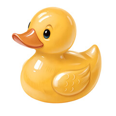rubber duck yellow isolated on white background