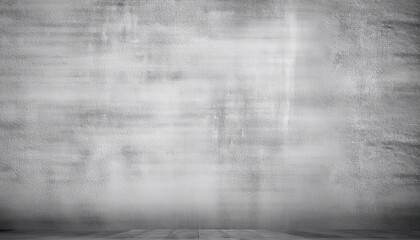 Poster - minimalistic gray concrete wall with subtle texture and empty floor for design, product display, or modern graphic background