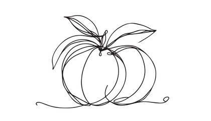 Wall Mural - hand drawn illustration of an apple