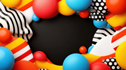 Aufkleber - Colorful abstract background with geometric shapes and patterns