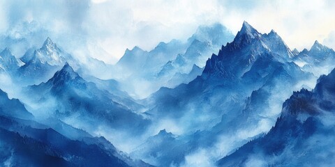 Wall Mural - Mountain Range Landscape