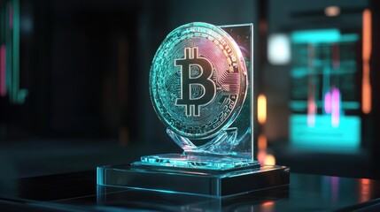 State-of-the-art visualizations showcase digital currencies and their integration in futuristic technology.