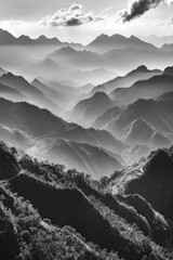 Wall Mural - Mountain Range Silhouette