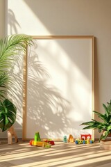 Wall Mural - Picture Frame with Potted Plant