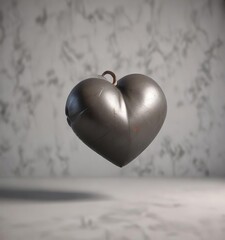 A minimalist design featuring a single stylized heart on a plain background , love, understated elegance, Valentine's Day