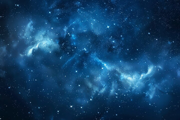 beautiful, bright blue cosmic nebula. generative ai