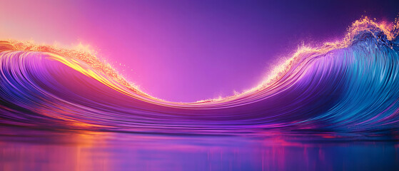 Wall Mural - neon wave background for art
