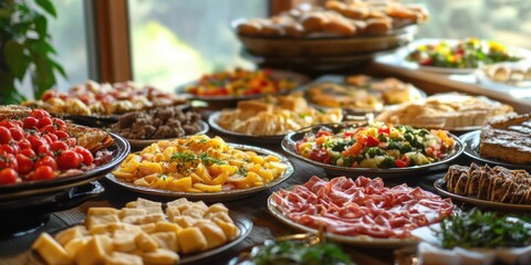 Wall Mural - Various dishes on table