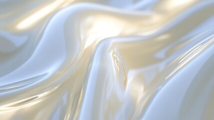 Wall Mural - smooth elegant white silk or satin texture forming gentle waves, luxurious background or wallpaper