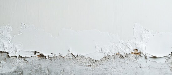Aufkleber - Textured wall with chipped paint and visible layers peeling off, neutral color background with ample Copy Space for design use.