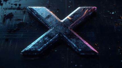 In space, an X-shaped star stands for navigation and exploration.
