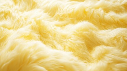 Aufkleber - Soft fluffy yellow fur texture background with gentle waves and uneven surface Copy Space