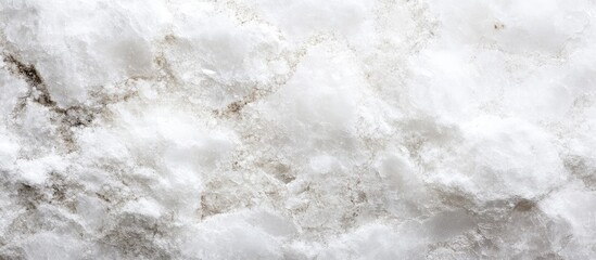Poster - Textured close-up of white ice or snow with detailed patterns and Copy Space for text placement