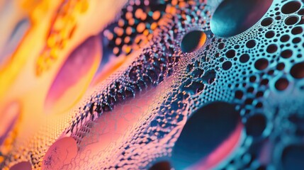 Aufkleber - Abstract colorful bubble background with detailed textures and gradients, suitable for use as visual backdrop or design element, Copy Space