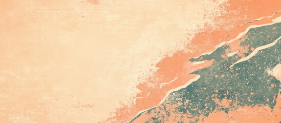 Leinwandbilder - Abstract textured background in warm earth tones with copy space for text insertion. Subtle brush strokes and distressed patterns visible.