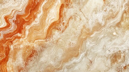 Aufkleber - Abstract close-up of natural onyx stone surface with warm colors and intricate patterns featuring swirls and textures Copy Space