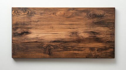 Fototapete - Brown Wooden Plank Surface with Natural Grain Pattern and Copy Space for Text Placement