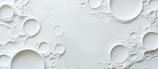 Leinwandbilder - Textured background with abstract circular shapes and patterns in white tones featuring Copy Space for design insertion.