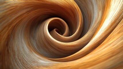 Leinwandbilder - Abstract swirling wood texture in warm tones with smooth gradients and copy space for text placement.