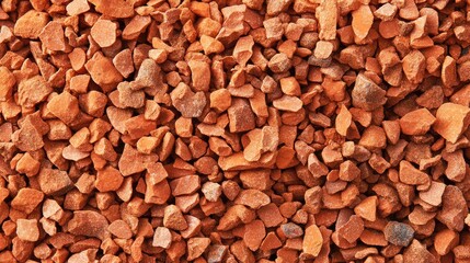 Leinwandbilder - Orange gravel texture background with small stones in various shapes and sizes suitable for construction or landscaping projects Copy Space