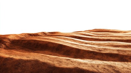 Poster - Desert landscape with smooth sand dunes and textured earth during daylight with Copy Space for text placement