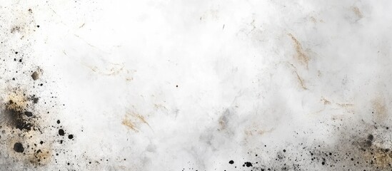 Leinwandbilder - Abstract texture background with scattered black and brown stains on a light gray surface featuring copy space for design use.