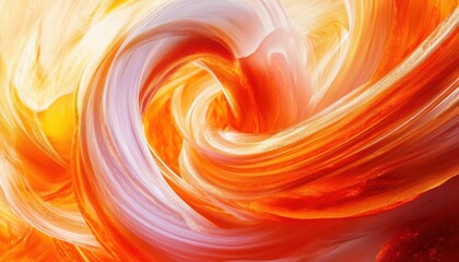 Wall Mural - swirling hues of orange and white creating abstract vortex