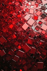 Poster - Red Cubes in Air