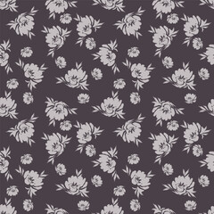 botanical floral vector seamless pattern with roses herbs and leaves big set background with flowers