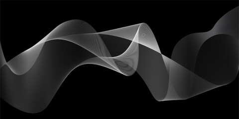 Wall Mural - Abstract flowing lines background, Moving lines design element and dynamic shapes, Vector illustration