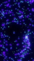 Aufkleber - blue pixel Particles Motion Background