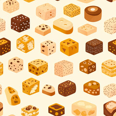 Halva digital graphic, Halva seamless pattern