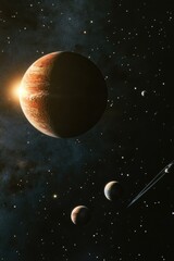 Wall Mural - planets in sky