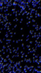 Poster - glitching blue pixel Particles Motion Background