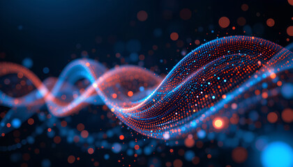 Abstract technology communication, Technology Network Background,t echnology particles mesh background