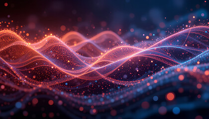 Abstract technology communication, Technology Network Background,t echnology particles mesh background