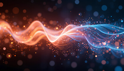 Abstract technology communication, Technology Network Background,t echnology particles mesh background