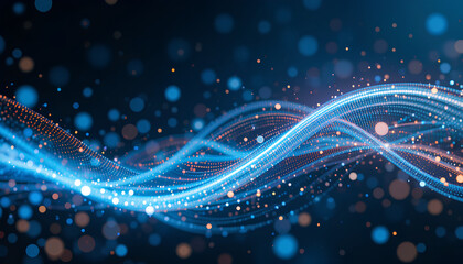 Abstract technology communication, Technology Network Background,t echnology particles mesh background